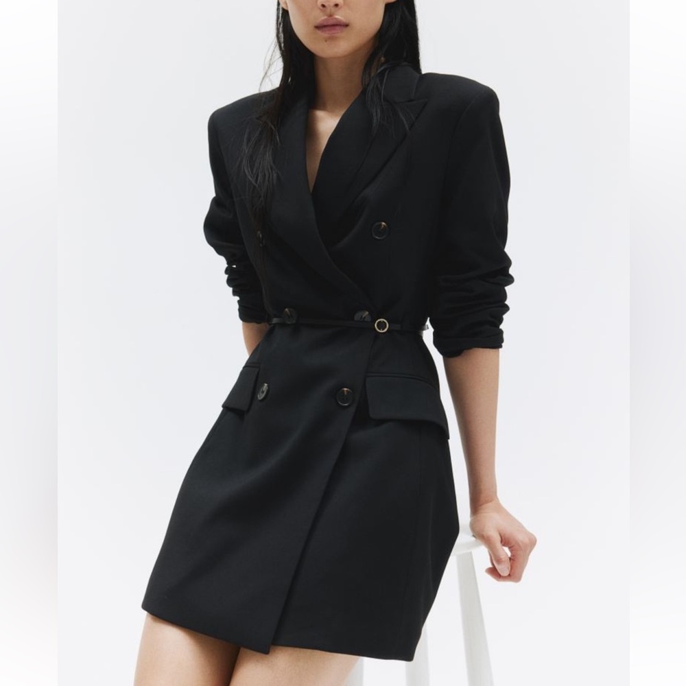 🔥Host Pick🔥Elegant Black Double-Breasted Women's Coat